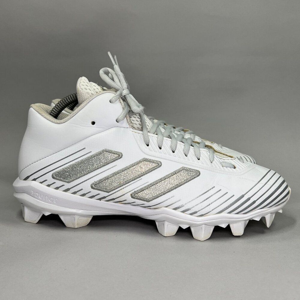 Adidas Freak‎ MD 20 Football Cleats Men's Size 8.5 White Mid Athletic Shoes